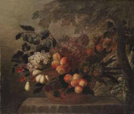 Scuola Emiliana del XVIII secolo A) NATURA MORTA B) NATURA MORTA olio su...