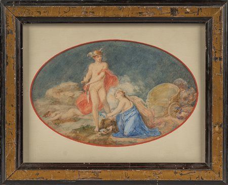 "Scena mitologica" disegno, sec.XIX<br>cm. 22x14