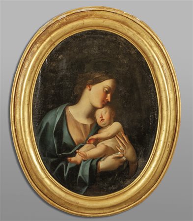 Scuola genovese sec.XVIII "Madonna con Bambino" 