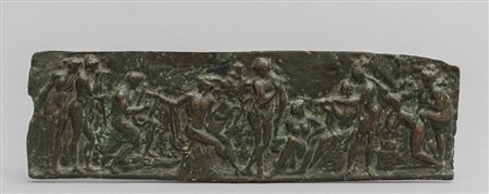Il Parnaso, placca in bronzo a patina scura, Nord 