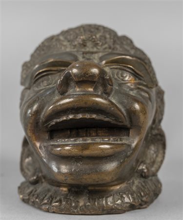 Testa di moro, calamaio in bronzo, 