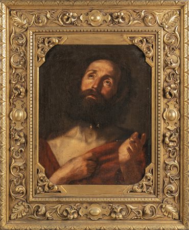 Scuola genovese sec.XVII "Ritratto di profeta" 