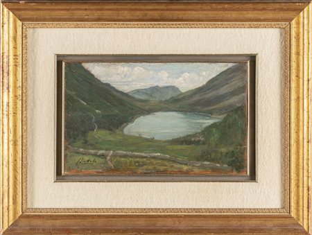 FERRUCCIO SCATTOLA (1873-1950) <br>Lago<br>olio 