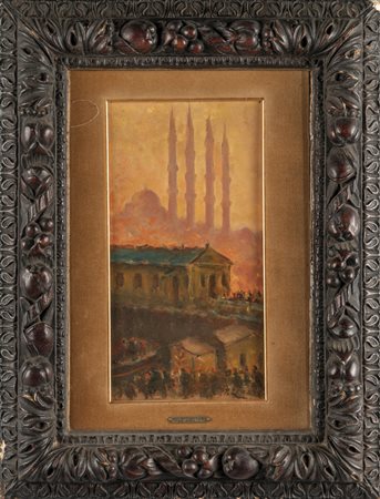 FAUSTO ZONARO (1854-1929) <br>Incendio di 