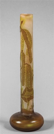 Bottiglietta in vetro lavorato all'acido con 