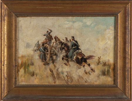 Scuola toscana metà sec.XIX "Militari 