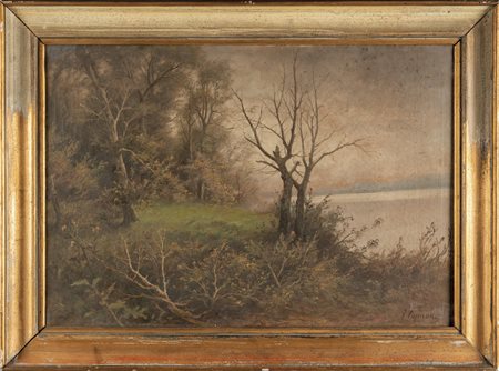 FRANCESCO CAPUANO (1854-1908) <br>Bosco in riva 