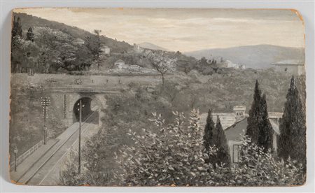 Scuola italiana sec.XX "Bogliasco" olio su 