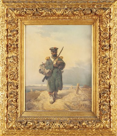 GEROLAMO INDUNO (1827-1890) <br>Il rancio del 