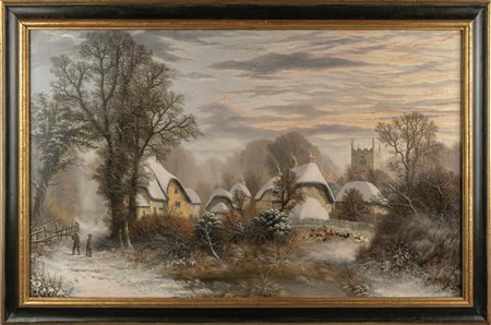 LEAVER CHARLES (1824-1888) <br>Paesaggio innevato 