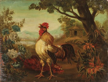 Scuola francese sec.XIX "Il canto della mattina" 