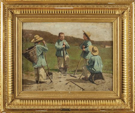 SANTE BERTELLI (1840-1892) <br>Bambini 