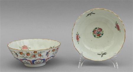 Coppia di coppette in porcellana, famiglia Rosa, 