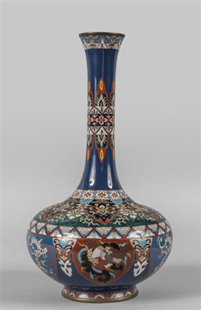 Bottiglia cloisonnè <br>h.cm.32