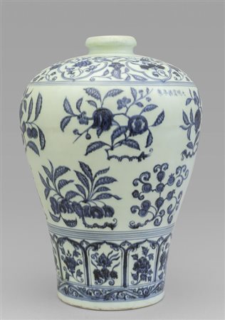 Grande vaso in porcellana di forma meiping 