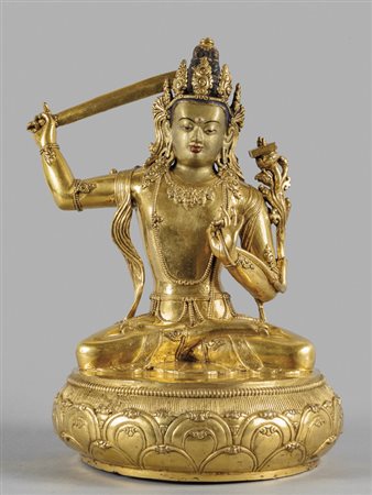 OGGETTISTICA (-) <br>Bodhisattva Manjusri ornato 