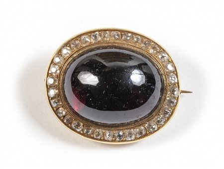 Spilla in oro giallo epoca '800 con montato 