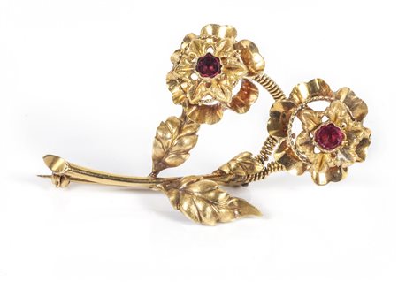 Spilla in oro giallo epoca anni '40 a forma di 