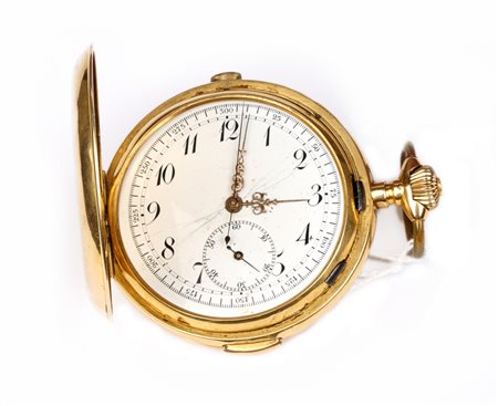 Orologio da tasca in oro giallo, ripetizione 