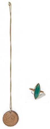 Lotto composto da un anello con montata un'agata 