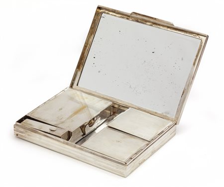 Necessaire porta trucco in argento titolo 800 
