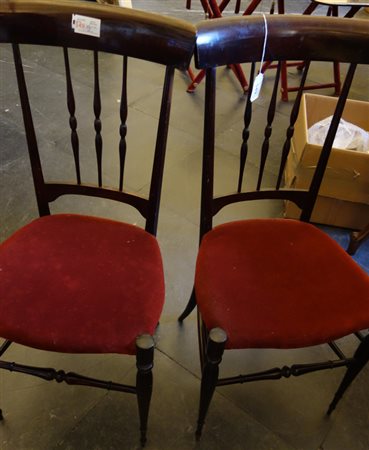 Coppia di sedie chiavarine inizi sec.XX