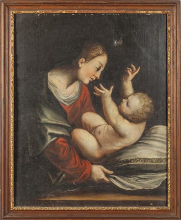 Scuola veneta sec.XVIII "Madonna con Bambino" 