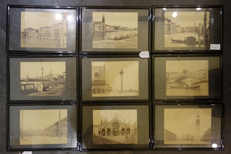 Nove antiche fotografie di Venezia inizi 