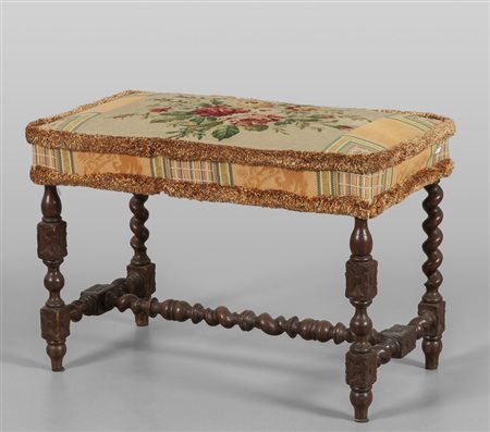 Panchetto in stile rocchetto in rovere, 