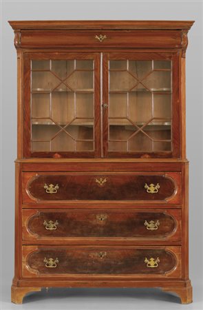 Libreria inglese a tre cassetti, parte superiore 