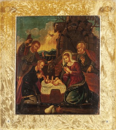 Scuola dalmata sec.XVII "L'adorazione dei 