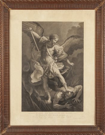 "San Michele Arcangelo" incisione da 