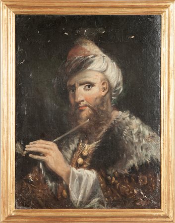 "Ritratto di turco" olio sec.XVIII<br>cm. 50x70