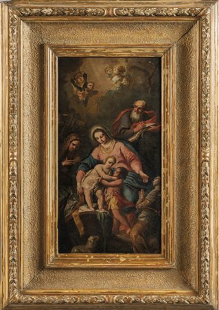 Scuola napoletana sec.XVII "Madonna con Bambino, 