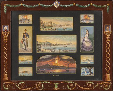 Undici piccole gouache raffiguranti vedute di 