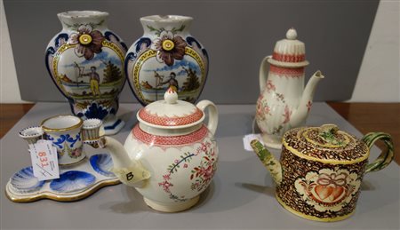 Vari oggetti in ceramica, sec.XVIII/XIX