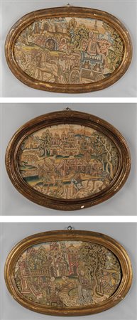 Scuola inglese sec.XVII "Paesaggi con città 