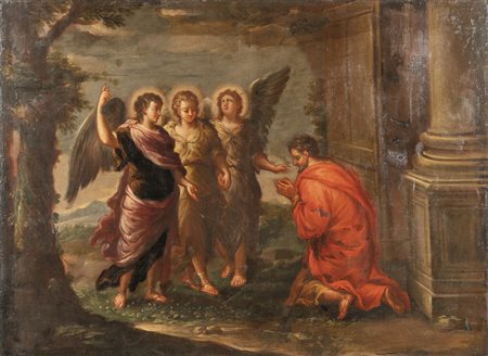 Scuola piemontese sec.XVII "I tre angeli" 