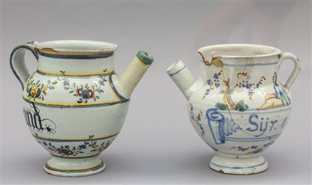 Versatoio in ceramica di Savona, decorazione in 