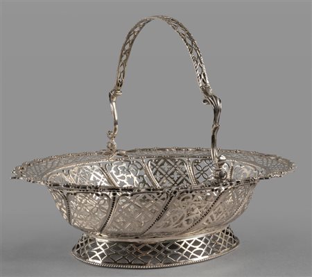 Cestino traforato in argento, Inghilterra sec.XX 