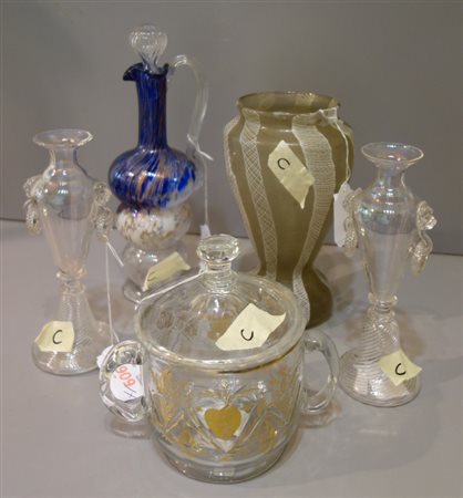 Vari oggetti in vetro di Murano