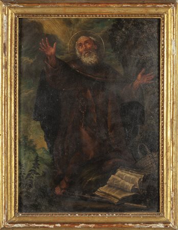 G.B.Bianchi "Santo in preghiera" olio su 