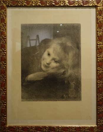 A.Berton "La vieuse 1897" litogrfia<br>cm. 40x54