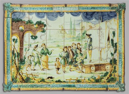 Placca formata da 24 mattonelle in ceramica 