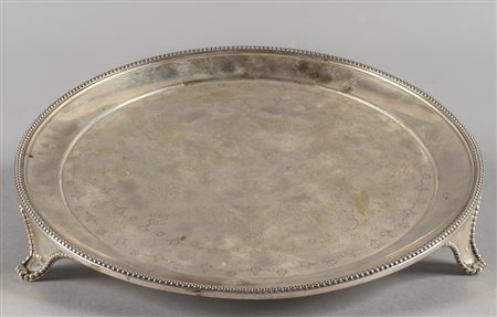 Vassoietto portaposta in argento, Inghilterra 