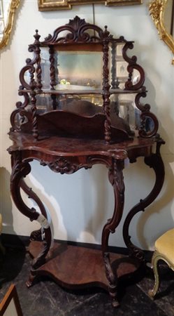 Etagere Luigi Filippo in mogano, sec. XIX 