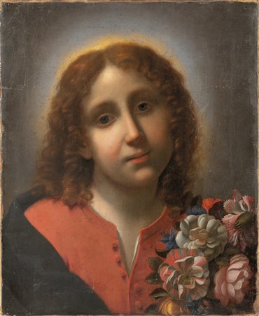 Scuola toscana sec.XVII "Gesù con mazzolino di 