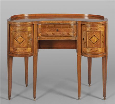 Toilette in stile Luigi XVI a fagiolo, cassetto 