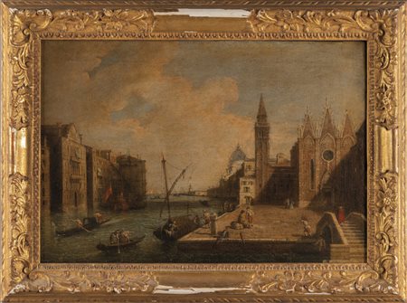 Scuola veneta sec.XIX "Veduta del Canal Grande" 