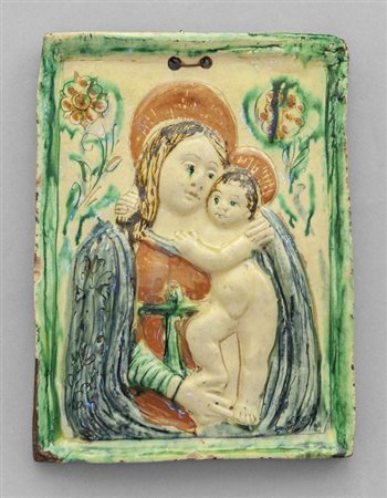 Placca raffigurante Madonna con Bambino, Ferrara 
